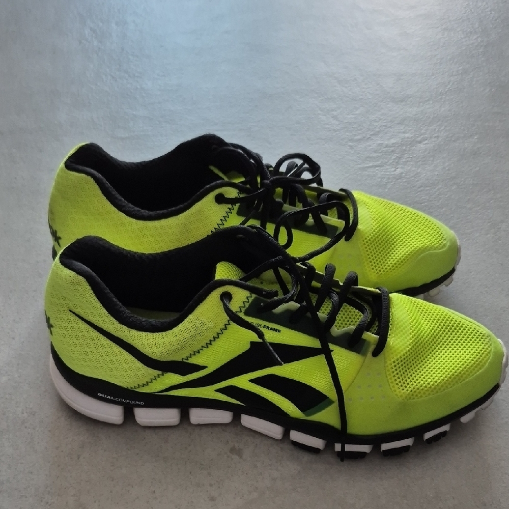 Reebok Realflex Lime Green and Black Running Shoes
